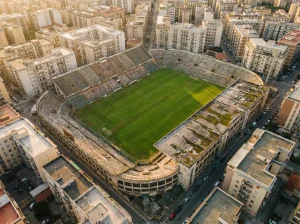 Mapa de los estadios de la Serie A en Italia con indicación de propiedad